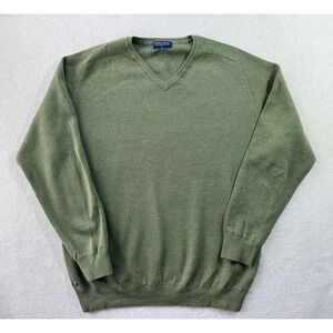 Peter Millar Crown Crafted Men's V-Neck Cotton Lyocell Nylon Silk Sweater‎ XL